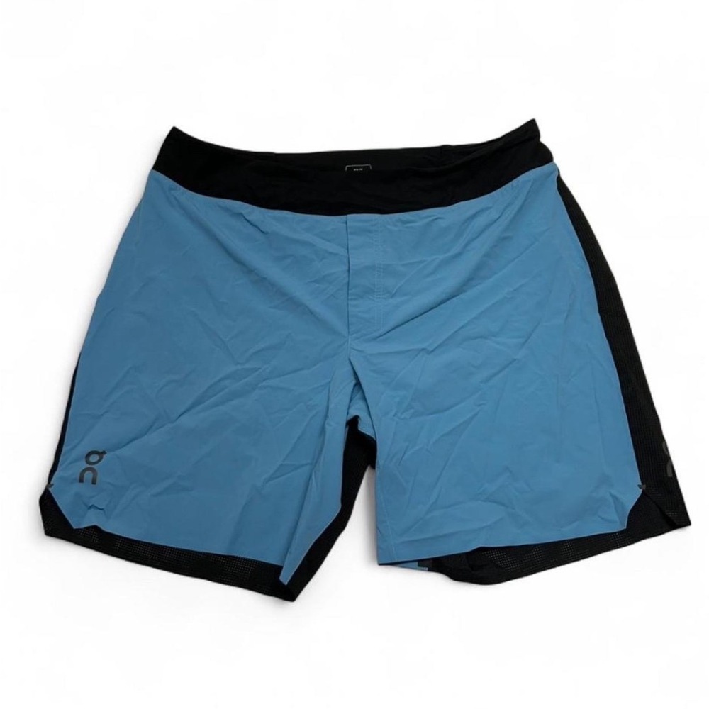 On Cloud Running Lightweight Shorts Mens XXL Blue Black Mesh Performance shorts